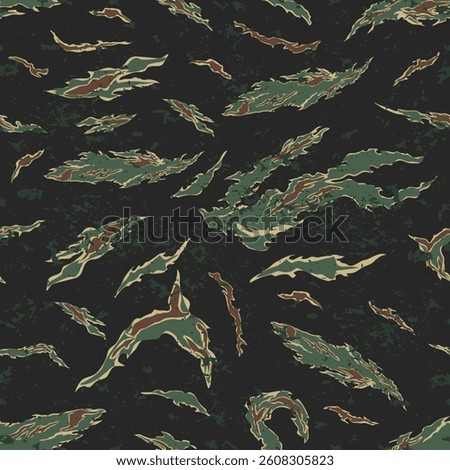 Seamless pattern green camouflage reed leaves for fabrics grunge