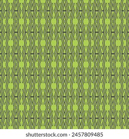 Seamless pattern with green checkered background. Vector illustration.