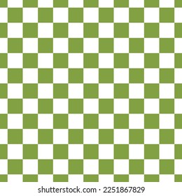 Seamless pattern with green chess table design