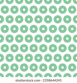 Seamless pattern with green circles