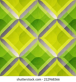 seamless pattern with green classic ornament on paper texture