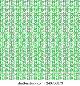 Seamless pattern in green color. Inspired by banknote and money security watermark design, as well as currency, check (cheque) or ticket guilloche ornaments and background decoration. Vector.
