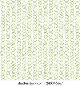 Seamless pattern in green color. Inspired by banknote and money security watermark design, as well as currency, check (cheque) or ticket guilloche ornaments and background decoration. Vector.