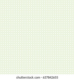 Seamless pattern in green color made of circles.  Watermark security. Vector.