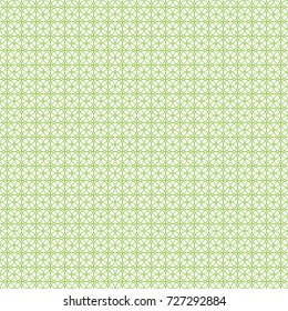 Seamless pattern in green color made of circles. Inspired of banknote, money design, currency, note, check or cheque, ticket, reward. Watermark security. Vector.
