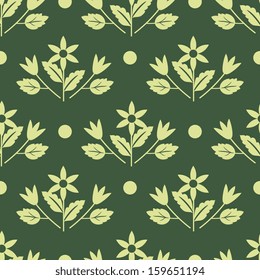 Seamless pattern in green colorway