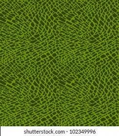 Seamless pattern of green crocodile skin