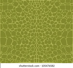 Seamless pattern of green crocodile skin Pattern