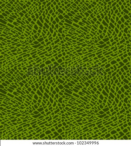 Seamless pattern of green crocodile skin