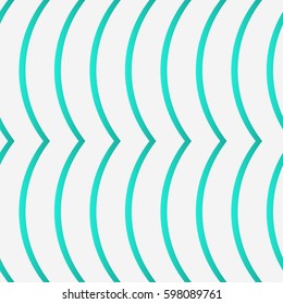 Seamless pattern with green curved stripes