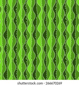 seamless pattern with green fancy waves
