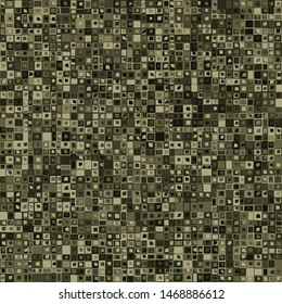 Seamless pattern. Green forest camouflage, consisting of quadrangles with a stroke. Shades of the jungle.