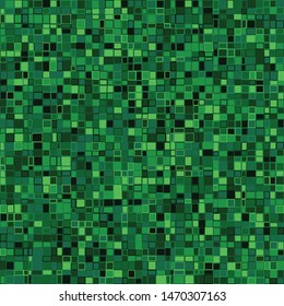 Seamless pattern. Green forest camouflage, consisting of quadrangles with a stroke.