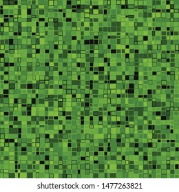 Seamless pattern. Green forest camouflage, consisting of quadrangles with a stroke.