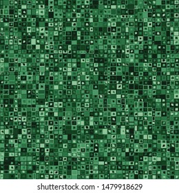 Seamless pattern. Green forest camouflage, consisting of quadrangles with a stroke. Shades of the jungle.
