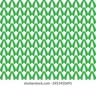 Patrón sin costuras verde en forma de una curva dispuesta verticalmente