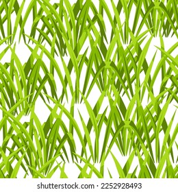 Patrón sin foco con hierba verde. Hermoso césped de verano.