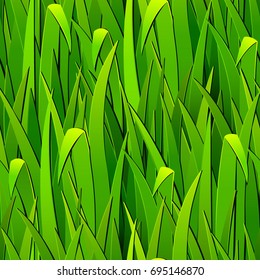 Seamless pattern from  green grass.  Clipping Mask. (can be repeated and scaled in any size)