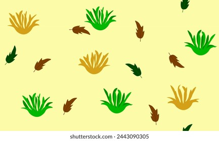  seamless pattern with green grass on yellow background for cloth pattern ,baby fabric, pillow case,towel pattern ,floor tiles,wallpaper ,curtain,tiles pattern, home decorating design,art design