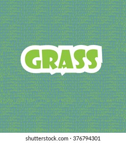 Seamless pattern of green grass. Vector background