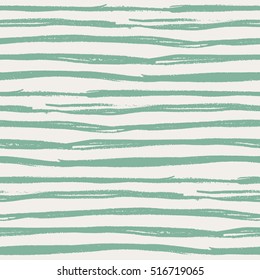 Seamless Pattern With Green Hand Drawn Lines