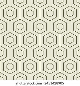 Seamless pattern with green hexagons