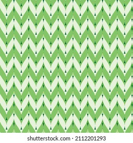 Seamless pattern with green knitting, graphic design for textile, fabric, fashion. Vector illustration.
