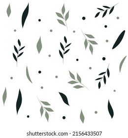 Seamless pattern with green leaf for textile ornament fabtic