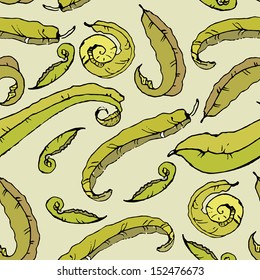 seamless pattern with green leaves