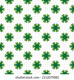 Seamless pattern with green leaves