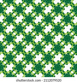 Seamless pattern with green leaves