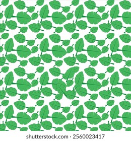 seamless pattern with green leaves