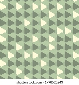 Seamless pattern with green leaves color. 3D isometric patterns for use on Presentation, card designs, website banners, graphics.