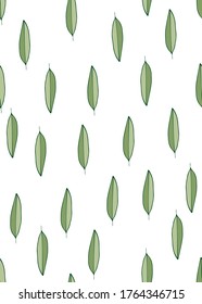 Seamless pattern with green leaves/ designed for packing, wallpaper, cards
