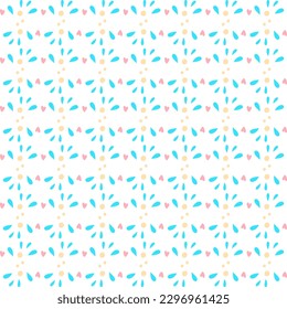 Seamless pattern green leaves. Flat vector template seamless cute flower pattern on background Seamless pattern with green leaves vector illustration in vintage watercolor style t shirt pattern vector