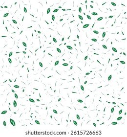 seamless pattern with green leaves and floral