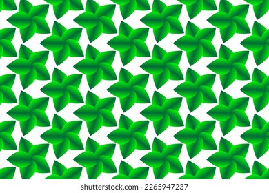 patrón transparente con flor de hojas verdes
