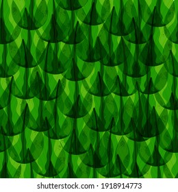 
Patrón sin soldadura con hojas verdes, adorno natural, impresión floral texturada, fondo abstracto vectorial.