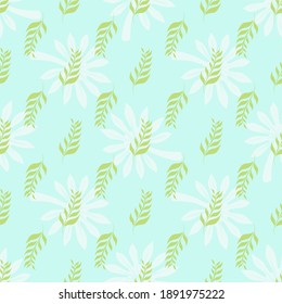 Seamless pattern with green leaves. Nature concept. Background for your design wallpapers, web page, surface textures, package product of tea, scrapbooking, clothes, fabric textile. Vector