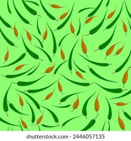 seamless pattern with green leaves on white background for cloth pattern , floor tiles,wallpaper ,curtain,tiles pattern, home decorating design,kitchen