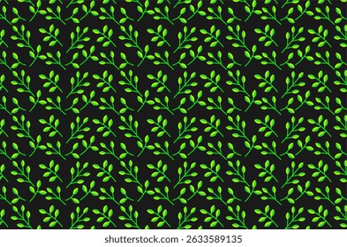 Seamless pattern or green leaves. Perfect for background, theme, wallpaper, wrapping paper and other commercial needs.