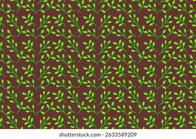 Seamless pattern or green leaves. Perfect for background, theme, wallpaper, wrapping paper and other commercial needs.