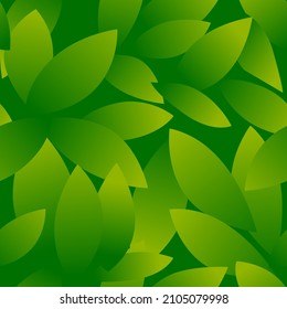 Seamless pattern green leaves repeating wallpaper for design.