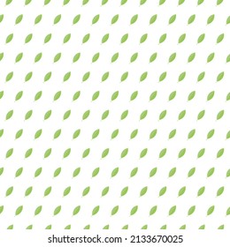 Seamless pattern of Green Leaves with shadow on white background. White leaf green background or wallpaper. Seamless vector illustration