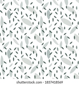 seamless pattern with green leaves. simple design does not distract attention. design of fabric, wrapping paper. spring ornament. floral organic background. vector eps 10. Decorative wallpaper