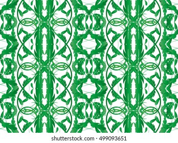 Seamless pattern with green leaves of trees on a white background. It can be use for web site design. Vector illustration