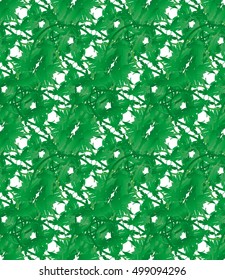 Seamless pattern with green leaves of trees on a white background. It can be use for web site design. Vector illustration