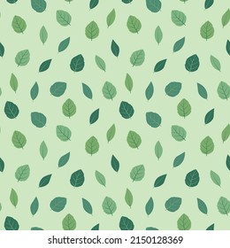 seamless pattern of green leaves, wrapping, textile, wallpaper - vector illustration