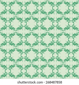 Seamless pattern of green and light green colors.Floral vector background.