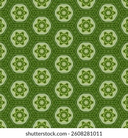 Seamless pattern with green lines arranged on a white background creates a sense of calm. It is an option for simple and natural decorations while adding a touch of calm and modern luxury.